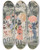 Triptych art skateboard deck of Maurice Prendergast In Thepark by Maurice Prendergast (1858-1924)