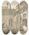Triptych art skateboard deck of Hermanus Van Brussel Binnenplaatsje Met Figuren Te Utrecht by Hermanus Van Brussel (1763-1815)