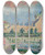 Triptych art skateboard deck of Johann Laurer Studie Vom Belvedere by Johann Laurer (1892-1949)