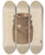 Triptych art skateboard deck of Margaret Golden Crockery Churn by Margaret Golden