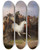 Triptych art skateboard deck of January Suchodolski From The Legend Of The Stadnicki Family by January Suchodolski (1797-1875)
