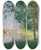 Triptych art skateboard deck of Pierreeugne Montzin Moret Sur Loing Bord De Rivire by Pierre-Eugne Montzin (1874-1946)