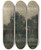 Triptych art skateboard deck of Adolf Le Comte Dorpsgezicht Bij Avond by Adolf Le Comte (1850-1921)