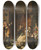 Triptych art skateboard deck of David Bles The Patricides Each According To Their Own Nature by David Bles (1821-1899)