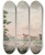 Triptych art skateboard deck of Sren L Lange Hvedholm I Egnen Af Faaborg P Fyn by Soren L Lange (1760-1828)