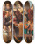 Triptych art skateboard deck of Circle Of Jacob Gerritsz Cuyp A Family In An Encampment by Circle Of Jacob Gerritsz Cuyp (1594-1652)