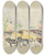 Triptych art skateboard deck of Paul Signac Paris Le Quai Au Pont Des Saintspres by Paul Signac (1863-1935)