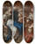 Triptych art skateboard deck of Francesco Solimena Minerva With Chronos And History A Study For An Allegory Of The Reign Of The Hapsburgs In Naples by Francesco Solimena (1657-1747)