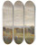 Triptych art skateboard deck of Jeanbaptistecamille Corot Les Hauteurs De Svres Parisen Arriereplan by Jean-Baptiste-Camille Corot (1796-1875)