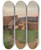 Triptych art skateboard deck of Henry Lerolle Une Cour De Ferme by Henry Lerolle (1848-1929)