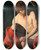 Triptych art skateboard deck of Caravaggio Saint John The Baptist_2 by Caravaggio (1571-1610)
