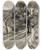 Triptych art skateboard deck of Robert Polhill Bevan Landscape With Trees by Robert Polhill Bevan (1865-1925)