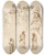 Triptych art skateboard deck of Francesco Vanni Figure Studies Standing And Kneeling Clerics And Religious Adam And Eve And A Reclining Skeleton by Francesco Vanni (1563-1610)