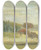 Triptych art skateboard deck of Mark Gertler Trees At Banchory Sanatorium Scotland by Mark Gertler (1891-1939)