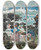 Triptych art skateboard deck of Maurice Prendergast Surf Cohasset by Maurice Prendergast (1858-1924)