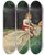 Triptych art skateboard deck of Hans Thoma In The Hammock by Hans Thoma (1839-1924)