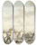 Triptych art skateboard deck of Jacob Cats Bedrijvigheid Op Het Ijs Bij De Stadswal Van Veere by Jacob Cats (1741-1799)
