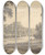 Triptych art skateboard deck of Thomas Hearne Windsor Castle From The Eton Playing Fields by Thomas Hearne (1744-1817)