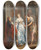 Triptych art skateboard deck of Johann Georg Platzer Alexander Berlsst Kampaspe Dem Maler Apelles by Johann Georg Platzer (1704-1761)