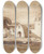 Triptych art skateboard deck of Rev James Bulwer One From A Volume Of Drawings And Prints_18 by Rev James Bulwer (1794-1879)