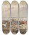 Triptych art skateboard deck of Laurits Andersen Ring View From Roskilde Towards The Fiord by Laurits Andersen Ring (1854-1933)