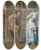 Triptych art skateboard deck of Johann Georg Platzer Der Liebesbrief by Johann Georg Platzer (1704-1761)