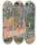 Triptych art skateboard deck of Tadeusz Makowski Roadside House by Tadeusz Makowski (1882-1932)