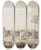 Triptych art skateboard deck of Christoffer Wilhelm Eckersberg The Harbour Of Copenhagen From The Esplanade Between Langelinie And Toldboden by Christoffer Wilhelm Eckersberg (1783-1853)