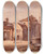 Triptych art skateboard deck of Augustesbastien Bnard Vue Des Restes De Lglise Saint Martin Place De La Collgiale Faubourg Saint Marcel by Auguste-Sbastien Bnard (1810-1873)