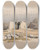 Triptych art skateboard deck of David Roberts Temple Of Tafa In Nubia Nov 16Th 1838 by David Roberts (1796-1864)
