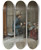 Triptych art skateboard deck of Pascaladolphejean Dagnanbouveret The Petit Savoyard Eating In Front Of An Entrance To A House by Pascal-Adolphe-Jean Dagnan-Bouveret (1852-1929)