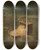 Triptych art skateboard deck of Johannes Hinderikus Egenberger The Miraculous Rescue Of A Child During The St Elisabeth Flood Anno 1421 by Johannes Hinderikus Egenberger (1822-1897)
