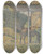 Triptych art skateboard deck of Nils Kreuger At The Hayloft by Nils Kreuger (1858-1930)