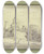 Triptych art skateboard deck of Joseph Vernet Grabmal Der Horatier Und Curiatier by Joseph Vernet