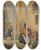 Triptych art skateboard deck of Tsokos Dionysios The Assassination Of Capodistria by Tsokos Dionysios (1814-1862)
