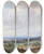 Triptych art skateboard deck of Andreas Schelfhout Shepherds And A Horseman By A Mill Haarlem In The Background by Andreas Schelfhout (1787-1870)