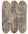 Triptych art skateboard deck of Jeanbaptiste Madou Pub Scene by Jean-Baptiste Madou (1796-1877)