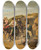 Triptych art skateboard deck of Dietrich Wilhelm Lindau Peasants At Monte Mario On Their Way To Rome by Dietrich Wilhelm Lindau (1799-1862)