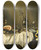 Triptych art skateboard deck of Willem Claesz Heda Banquet Piece With Ham by Willem Claesz Heda (1594-1680)