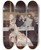 Triptych art skateboard deck of Henri Gervex Caf Scene In Paris by Henri Gervex (1852-1929)