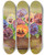 Triptych art skateboard deck of Lafayette F Cargill Pansy by Lafayette F Cargill (20-)