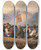Triptych art skateboard deck of Johann Matthias Ranftl Berfahrt Am Wolfgangsee by Johann Matthias Ranftl (1804-1854)