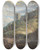Triptych art skateboard deck of Paul Sandby The Hundred Steps Windsor Castle by Paul Sandby (1731-1809)