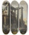 Triptych art skateboard deck of Willem Van Nieulandt The Younger Landscape With A View Of Campo Vaccino In Rome by Willem van Nieulandt the younger (1584-1635)