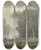 Triptych art skateboard deck of Peter Burnitz Jger In Einem Kahn An Waldigem Ufer by Peter Burnitz (1824-1886)