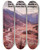 Triptych art skateboard deck of Us Information Agency Scenically Yours Descent Into Silvertown Near Durango Colorado by U S Information Agency (1953-1999)