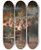 Triptych art skateboard deck of Rudolf Alfred Hger Beim Heurigen by Rudolf Alfred Hoger (1877-1930)
