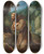 Triptych art skateboard deck of Paul Bril Saint Francis Of Assisi In Meditation by Paul Bril (1554-1626)