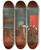 Triptych art skateboard deck of Jean Baptiste Vanmour Ambassador Cornelis Calkoen At His Audience With Sultan Ahmed Iii by Jean Baptiste Vanmour (1671-1737)