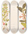Triptych art skateboard deck of Georgina Burne Hetley Fushia Procumbens by Georgina Burne Hetley (1832-1898)